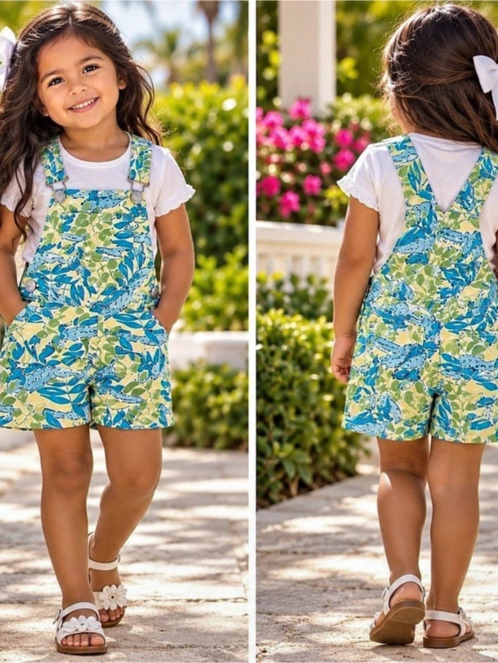 Lilly Pulitzer 🐊 see ya later ✌️ Alligators 🐊 Overalls Pockets! Easy In/Out
